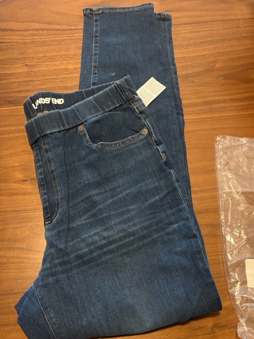 Lands' End Woman Dark Blue Stretch Jeans